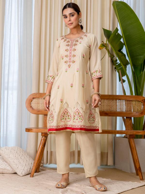 VP 9824 B Elegant Silk Kurta Pant Set